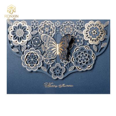 China Pantone Color Laser Cut Wedding Cards for sale