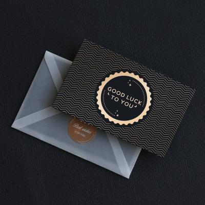 China Transparente schwarze Art Paper Laser Cut Wedding-Karten mit Logo Foil Hot Stamping zu verkaufen