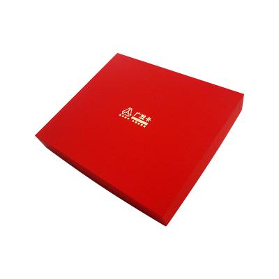 China Red  Art Paper Paperboard Gift Boxes With Lid And Based Box Shape For Gift Packaging for sale