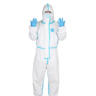 Китай Pp Sf Disposable Medical Protective Coverall Suit With Hood Hospital Doctor Safety продается