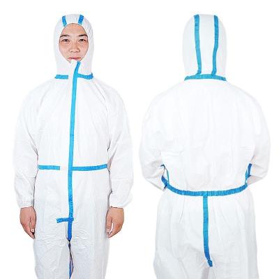 中国 EN14683 Medical Protective Disposable Isolation Suit 90 Gsm 販売のため