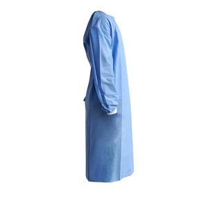 中国 Disposable Gown Waterproof PE Surgical Gowns 35-40gsm Smms Disposable Sms Patient Gown 販売のため