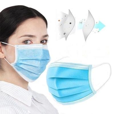 China Lightweight Non-Woven Disposable Face Masks 3 Ply With Earloop Medical Face Mask for sale