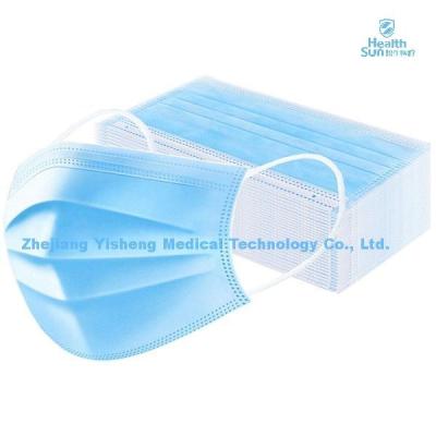 China 3 Ply Anti Fog Blue Medical Procedure Face Mask With Earloope Yeshield Blue 25/Box Fluid-Resistant for sale
