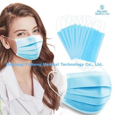 China Surgical Disposable Non Woven Face Mask Fabric 3 Ply 4 Layer With Earloops for sale