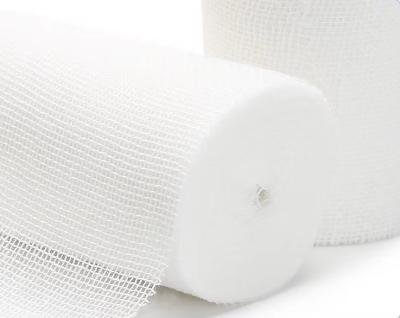 China Not Fluffy 100 Cotton Gauze Bandage Roll Absorbent Sterile White Medical Protective Products for sale