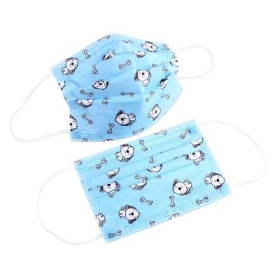 China Antiviral 3-Ply Pleated Children'S Disposable Face Mask Cute Design 5 X 3 for sale