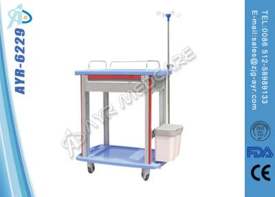 China ABS Medical Trolleys Treatment With Anti Slip Casters Plastic Medical Cart for sale