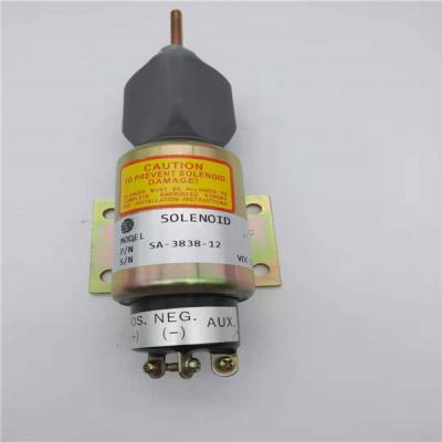 China SA-3838-12 2848A256 Stop Solenoid Valve Fit For Cummins / Woodword Excavator 12V for sale