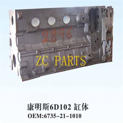 중국 6BT 6D102 엔진에 적합한 PC200-7 디젤 실린더 블록 6735-21-1010 판매용