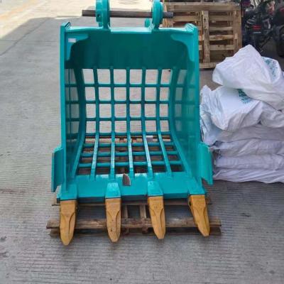 China Blue Excavator Skeleton Grid Bucket For Kobelco SK135 for sale