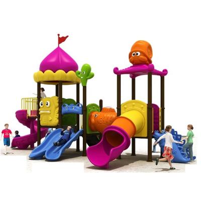 China Outdoor Playground Preschool Children Play Equipment Outdoor Games Plastic Slide Kids Playground for sale