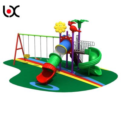 China Children Newest Fun School Child Plastic Outdoor Playground with Swing and Slide for sale