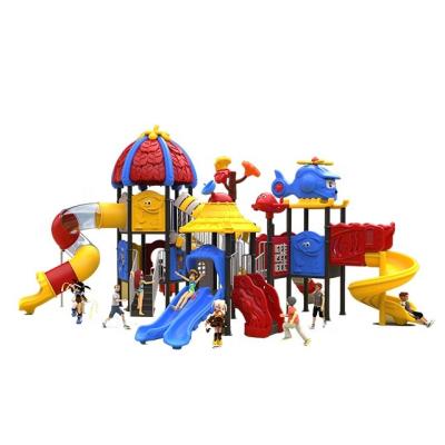 China Residential plastic outdoor playground equipment plastic children slides for sale