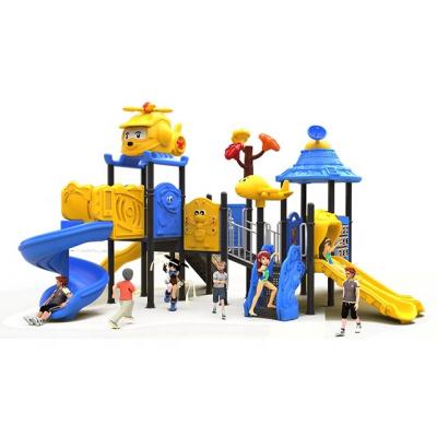 China Kids colorful outdoor playground  plastic slides equipment for sale
