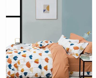 China Printed Simple Modern Reversible King Size Duvet Cover 200TC for sale