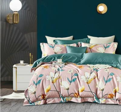 China 300 TC Bed Sheet Set Comfortor 100% Cotton Bed Sheets Colourful Morden for sale