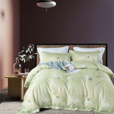 China Stylish Tencel Bedding Sets 230 TC Colorful Eco Friendly Massage Bed Sheets 4 Pcs for sale