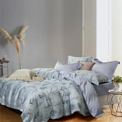 China 300TC Luxury 60S Tencel Bedding Sets Reactive Printing Duvet Cover Set for sale