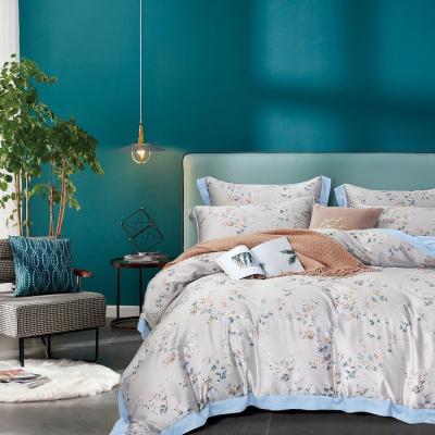 China 60s Ring Spun Luxury Tencel Bedding Sets 100% Tencel Bedsheets Duvet Cover Bed Sheet for sale
