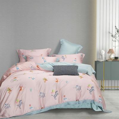 China Lyocell Floral 100% Tencel Bedding Sets Soft Cooling Pillowcases for sale