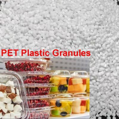 中国 食糧パッケージのポリエチレン テレフタラートの樹脂のための非常に再生利用できるペット プラスチック微粒 販売のため