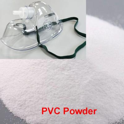 China Transparent Oxygen Mask PVC Raw Material Thermoplastic Polymer PVC Resin Powder for sale