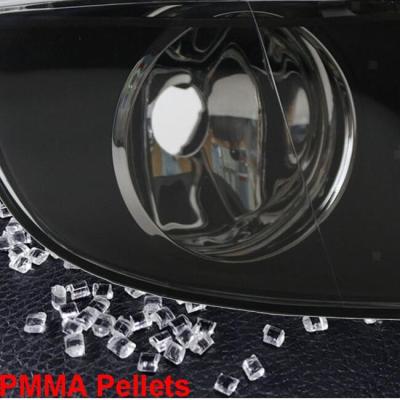 China Super Clear Acrylic PMMA Pellets Automotive Parts Raw Material for sale