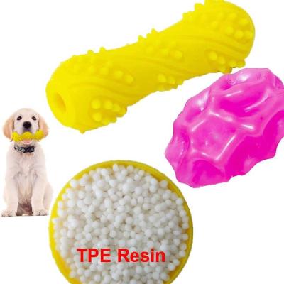 China Non Toxic Highly Durable TPE Resin Dog Toys Plastic Raw Material for sale