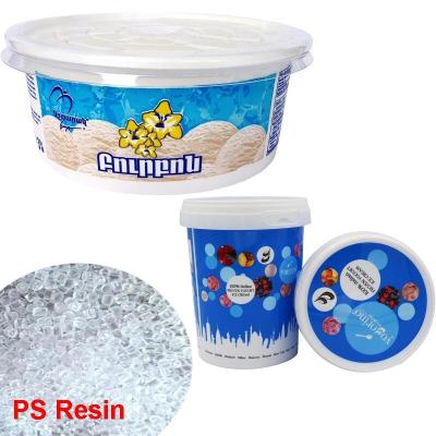 China Food Grade Polystyrene Resin Ice Cream Containers PS Raw Material for sale