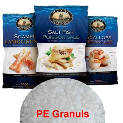 China Frozen Food Packaging Bag LDPE Granules Raw Material Heat Resistant for sale