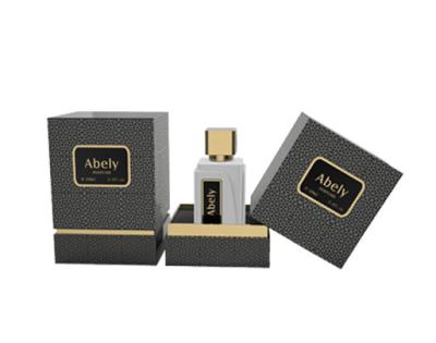 China 30ml Bottle Packaging Perfume Box Lip And Base Black OEM for sale