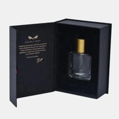 China Black Custom Perfume Gift Boxes Perfume Bottle Box Wtih EVA for sale