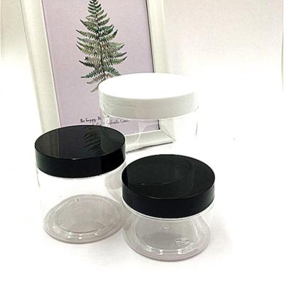 China Cosmetic Pet Plastic Jar 100ml Clear Spice Jars Packaging for sale