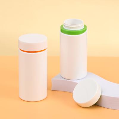 China White Vitamin Pill Bottle Funnel Design Pet Plastic Packaging for sale