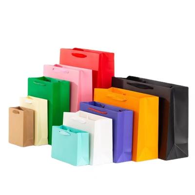China Recyclable Customized Colorful Paper Bags Kraft Paper Bag With Your Own Logo for sale