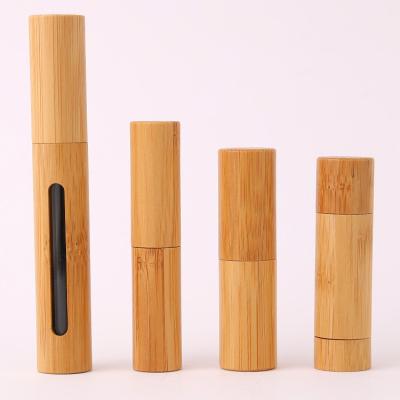 China Recyclable Empty Bamboo Lip Balm Lip Gloss Lipstick Tube Container Biodegradable for sale