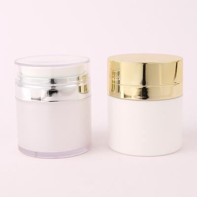 China Luxury 15g 30g 50g 100g Personal Care Airless Cream Jar Plastic Airless Bottle Jar for sale