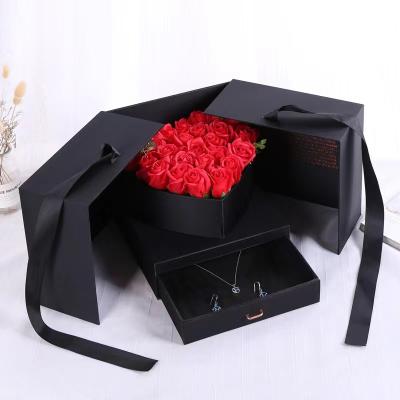 China Small Business Flower Rigid Innovative Biodegradable Packaging Double Open Door for sale