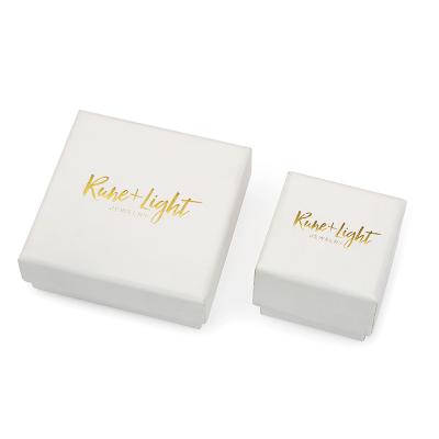 China White Base Lip Cover Jewelry Packaging Boxes Bracelet Ring Earrings 100 PCS 0.2mm à venda
