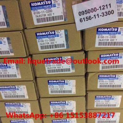 China DENSO Common Rail Injector 095000-1211 for Komatsu 6156-11-3300 , 6156113300 for sale