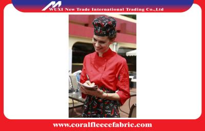 China Red Elegant Restaurant / Hotel Customized Chef Jackets , Chef Coats Apparel with OEM for sale
