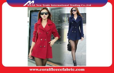 China Girls Woollen Blended Long Trench Jacket / Outerwear Jackets Red or Black for sale