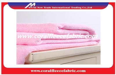 China Blankets and Bathrobe Material Coral Fleece Fabric 100% Polyester Anti Pill Fleece Fabrics for sale