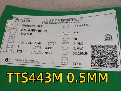 China ASTM A240 443 Stainless Steel Sheet AWS 1.4435 Stainless Steel Properties for sale