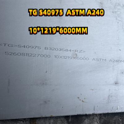 China S40975 Hot Rolled Stainless Steel Plate Data Sheet Chemical Composition 40.0mm for sale