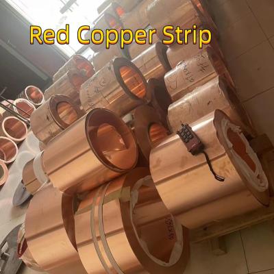 China ASTM B152 C10100 Red Pure Copper Coil Strip Foil For Battery C11000 Etp Tu1 for sale