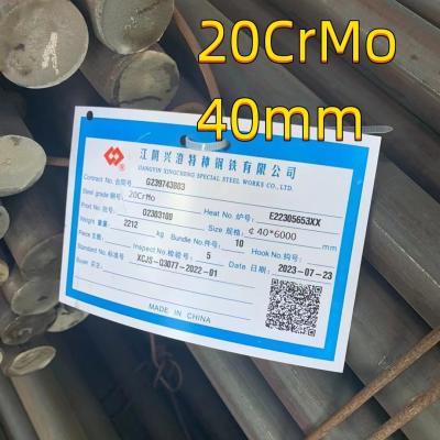 Cina SAE4120 20CrMo 25CrMo4 (DIN 1.7218) DIN EN 10083-3 Normalizzata + Barra di acciaio di lega ricotta OD40mm*6M in vendita