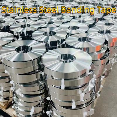 China Stainless Steel Banding Tape 201 Material 20*0.7 10*0.7  In Rolls Strip Steel Strapping For Packing for sale