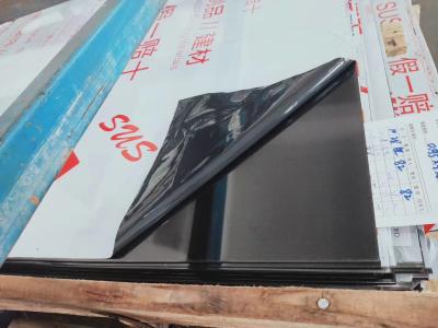 China Black Mirror Polished 201 StainlessSteel Sheet 201 SS Sheet Black Titanum Color Mirror or Hairline Finish With PVC Film for sale